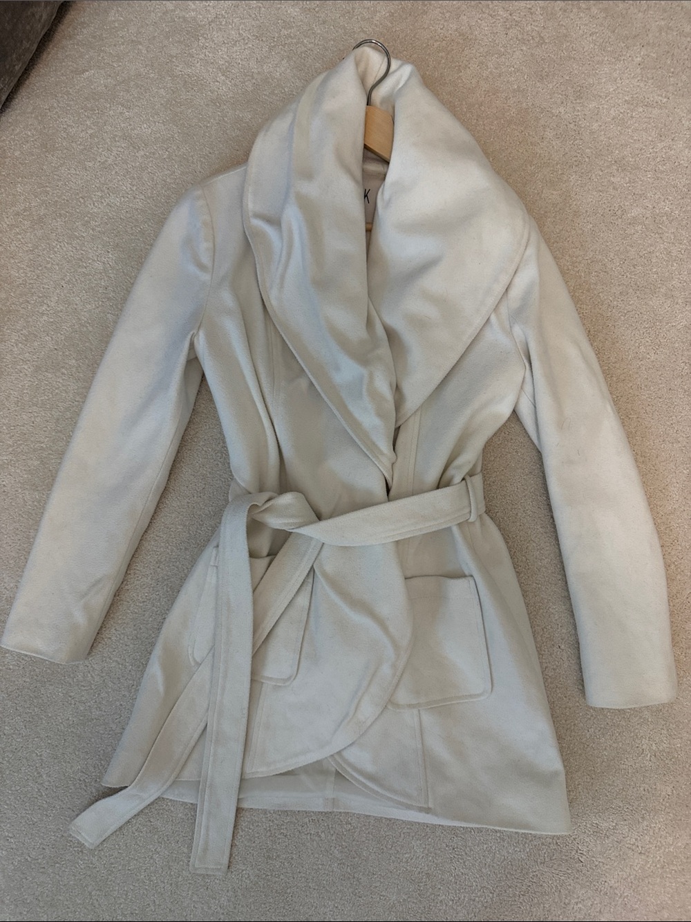 Jack by BB Dakota White Wrap Trench Coat with Belt